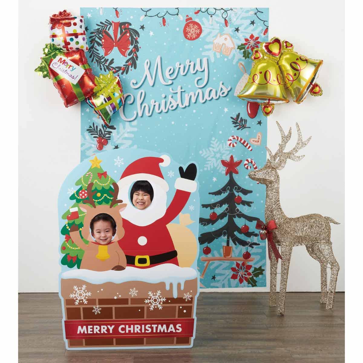 Amazon | サンタ&トナカイ クリスマス顔出しパネル 2人用